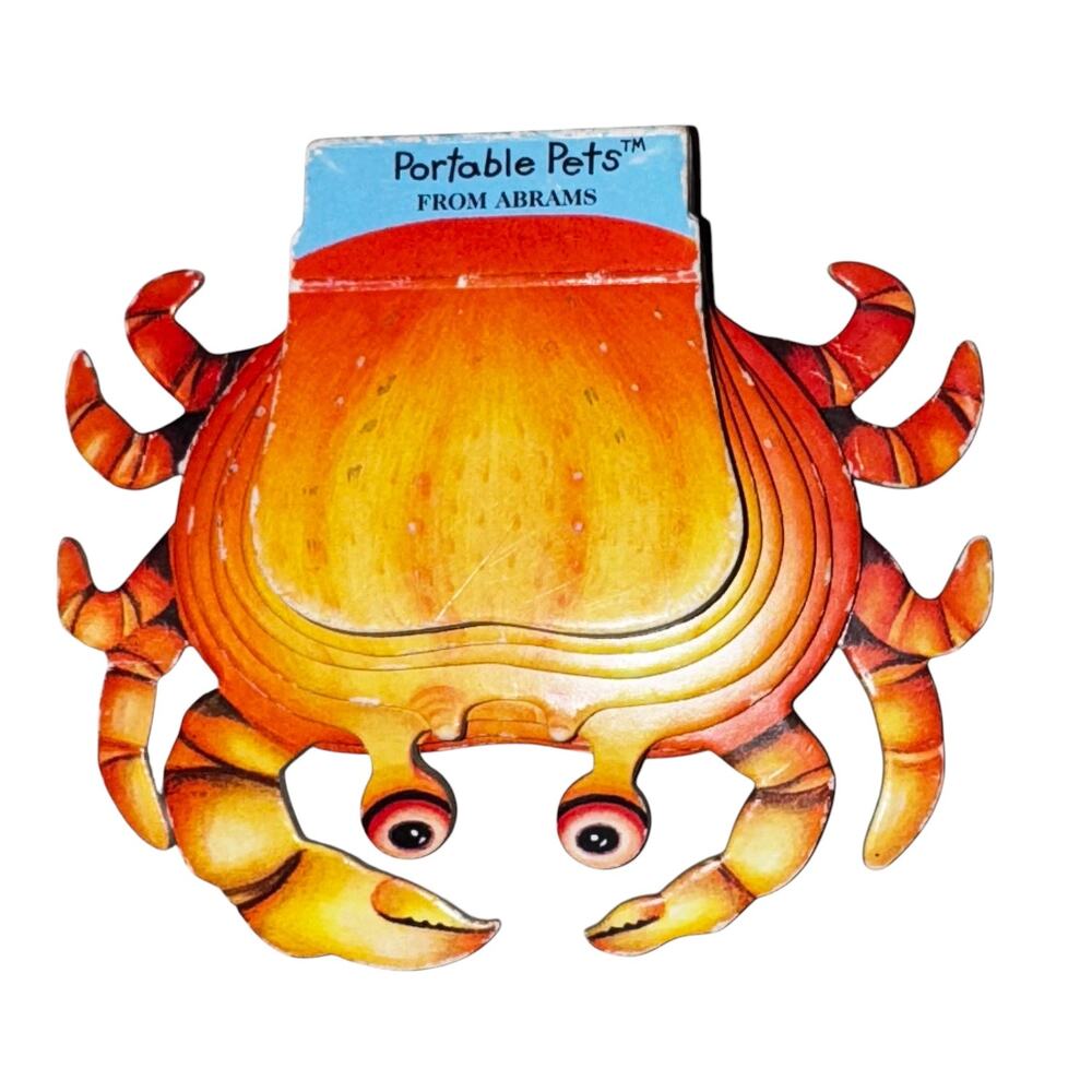 Vintage 1997 Portable Pets‎ From Abrams Board Books Crab Italy Flawed